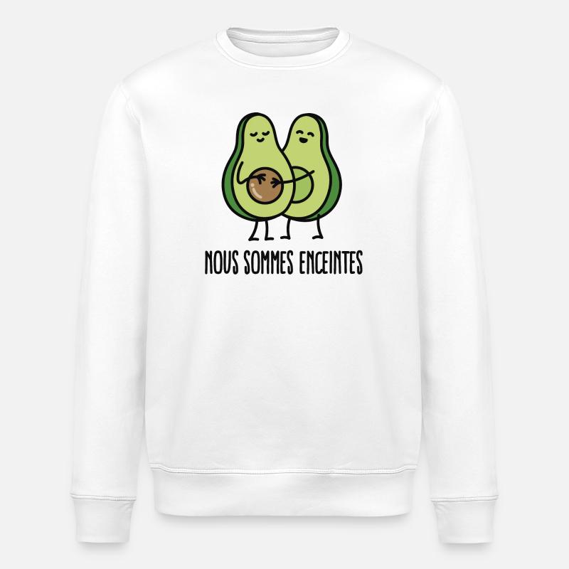 Nous sommes enceintes (avocat) - Sweat bio ROLLER Stanley/Stella Unisexe - blanc