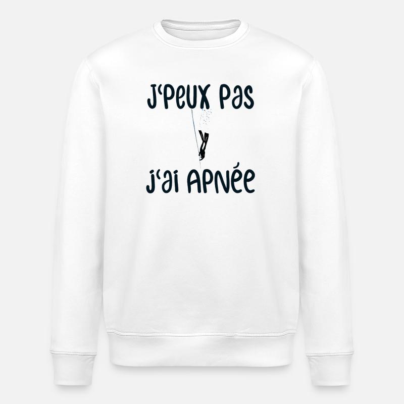j'peux pas j'ai apnée - Sweat bio ROLLER Stanley/Stella Unisexe - blanc