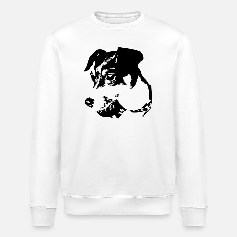 Tête de Jack Russell Terrier - Sweat bio ROLLER Stanley/Stella Unisexe - blanc