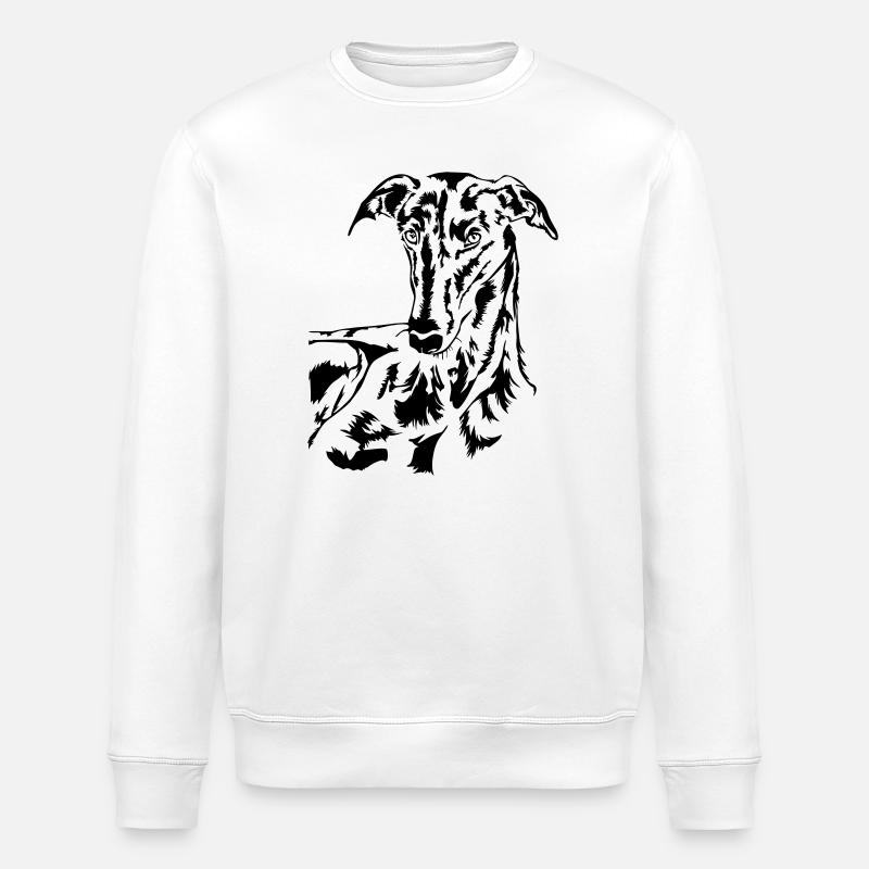 Tête de Galgo - Sweat bio ROLLER Stanley/Stella Unisexe - blanc