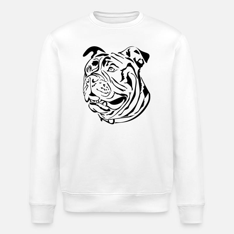 Vieux bouledogue anglais - Sweat bio ROLLER Stanley/Stella Unisexe - blanc