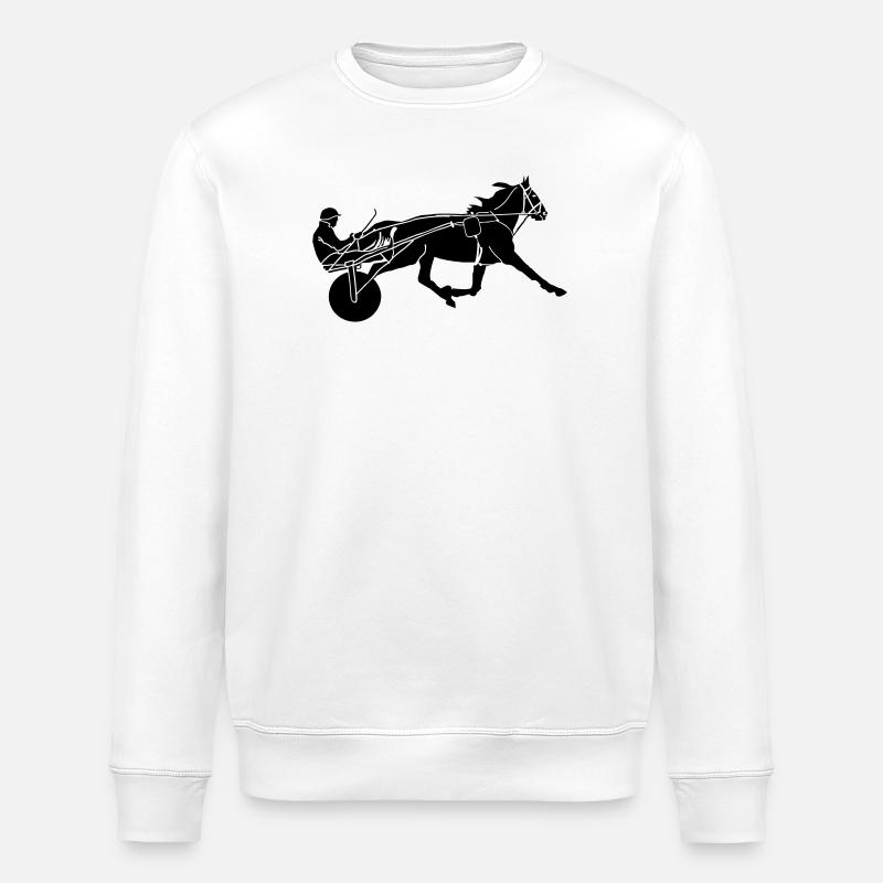 Equestrian racing - Stanley/Stella ROLLER Unisex Organic Sweatshirt - white