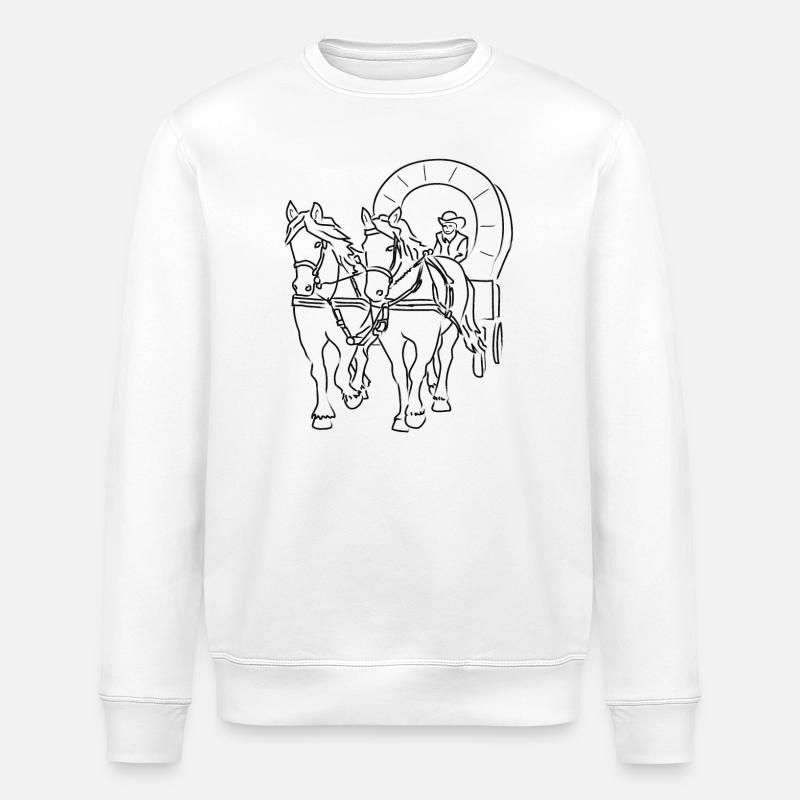 cheval - Sweat bio ROLLER Stanley/Stella Unisexe - blanc