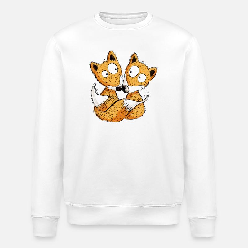 Fuchs Partner - Füchse - Team - Freundschaft - Stanley/Stella Unisex Bio-Sweatshirt ROLLER - Weiß