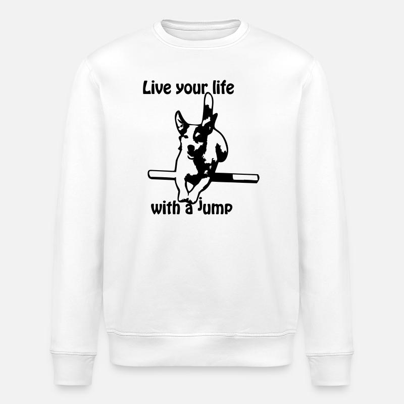Agility Jack Russel Terrier - Stanley/Stella ROLLER Unisex Organic Sweatshirt - white