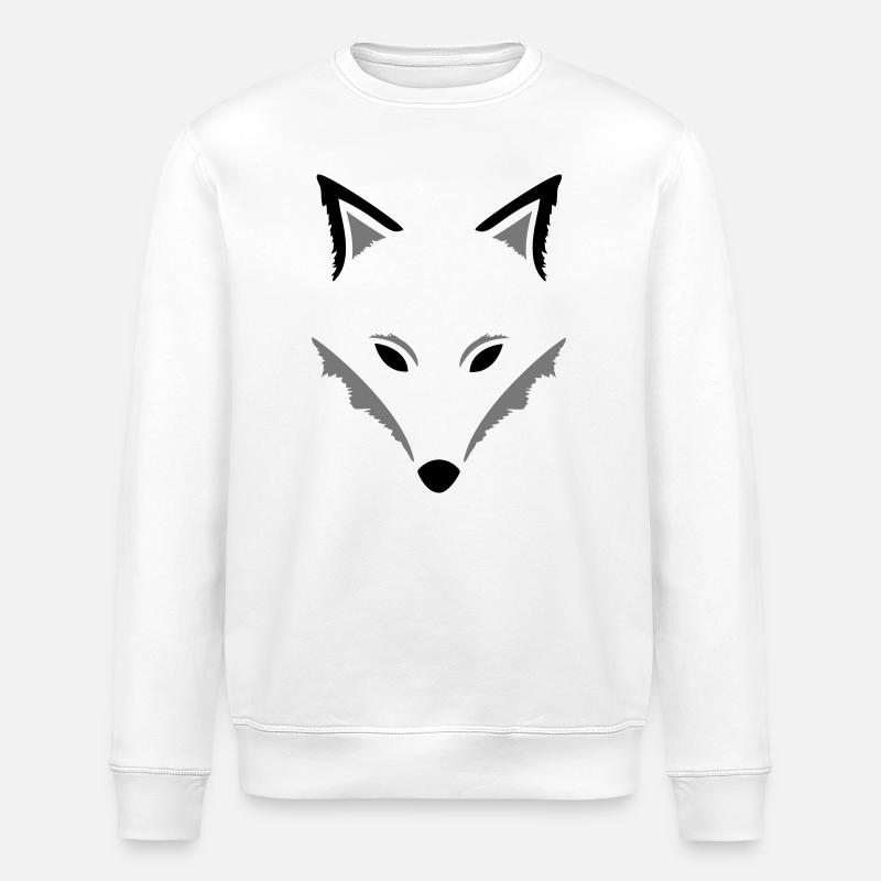 Silhouette de renard, motif d'automne. - Sweat bio ROLLER Stanley/Stella Unisexe - blanc