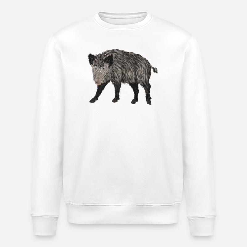 wildschwein jagd - Stanley/Stella Unisex Bio-Sweatshirt ROLLER - Weiß