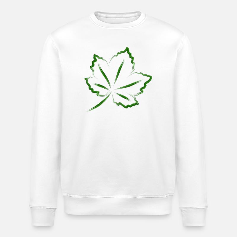 feuille - Sweat bio ROLLER Stanley/Stella Unisexe - blanc