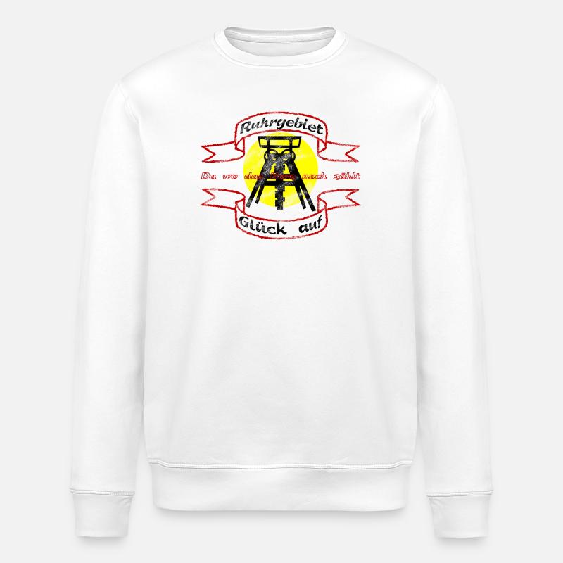 Ruhrgebiet Zeche Glück auf - Stanley/Stella Unisex Bio-Sweatshirt ROLLER - Weiß