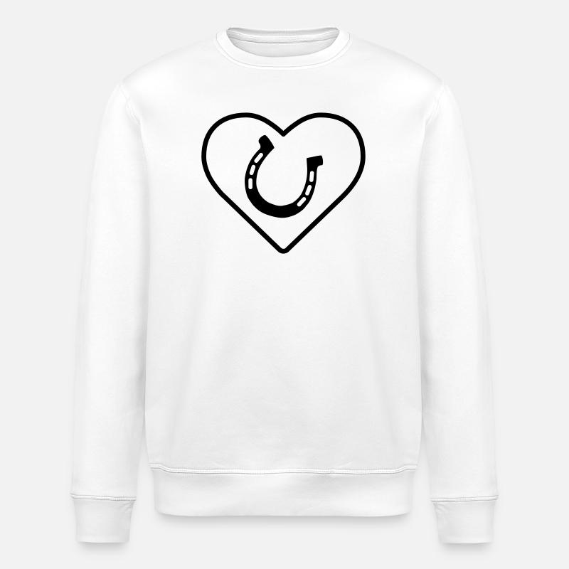 horseshoe - Stanley/Stella ROLLER Unisex Organic Sweatshirt - white