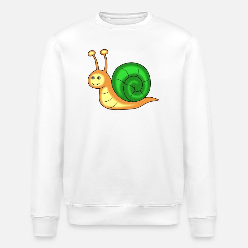 schnecke tier lustig - Stanley/Stella Unisex Bio-Sweatshirt ROLLER - Weiß