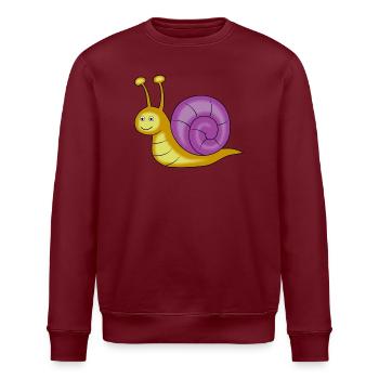 schnecke tier lustig - Stanley/Stella Unisex Bio-Sweatshirt ROLLER - Weiß - Vorne - Nik (191cm)