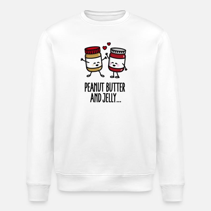 Peanut butter and jelly - Stanley/Stella Unisex Bio-Sweatshirt ROLLER - Weiß