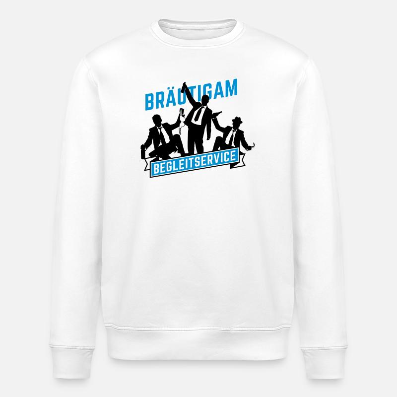 junggesellenabschied bräutigam - Stanley/Stella Unisex Bio-Sweatshirt ROLLER - Weiß
