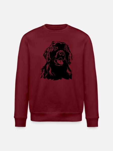 Newfoundland head - Stanley/Stella ROLLER Unisex Organic Sweatshirt - white