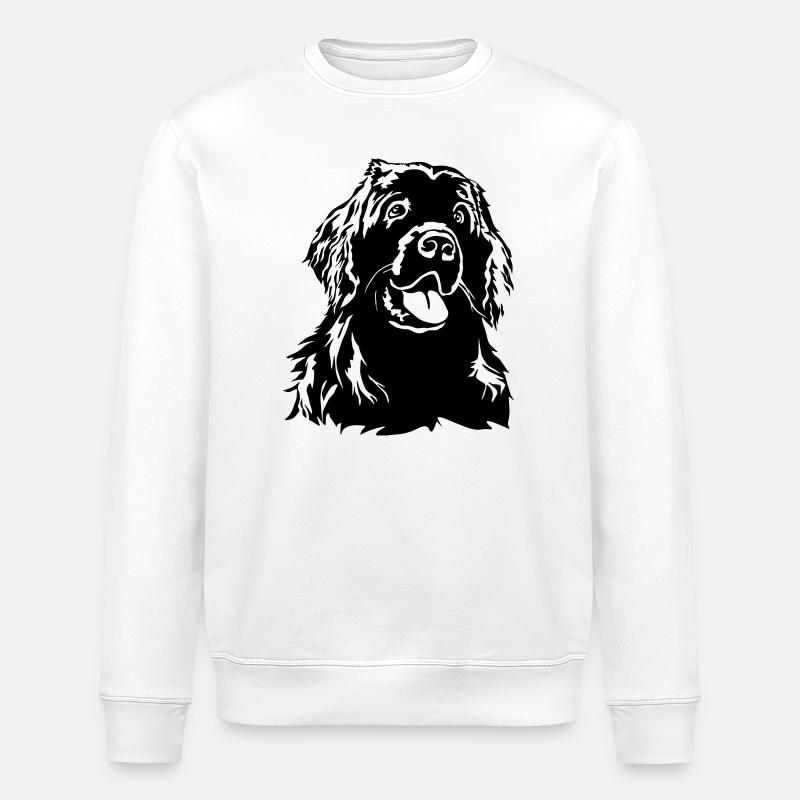 Newfoundland head - Stanley/Stella ROLLER Unisex Organic Sweatshirt - white