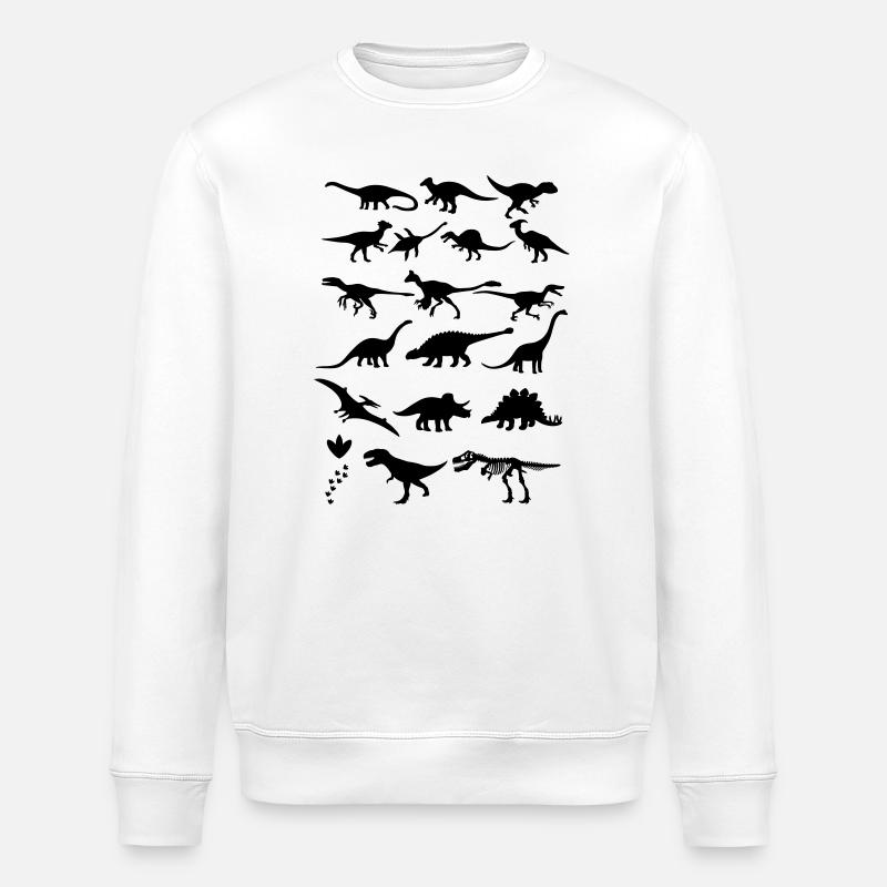 Dinosaurs - Stanley/Stella ROLLER Unisex Organic Sweatshirt - white