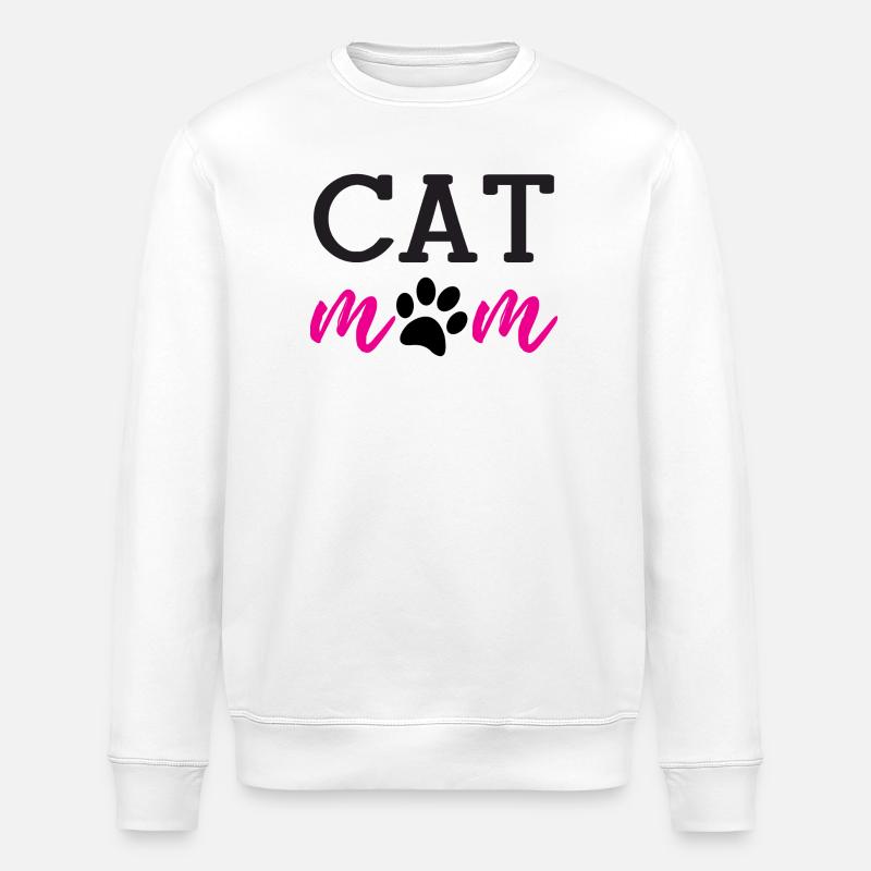 Maman de chat - Sweat bio ROLLER Stanley/Stella Unisexe - blanc