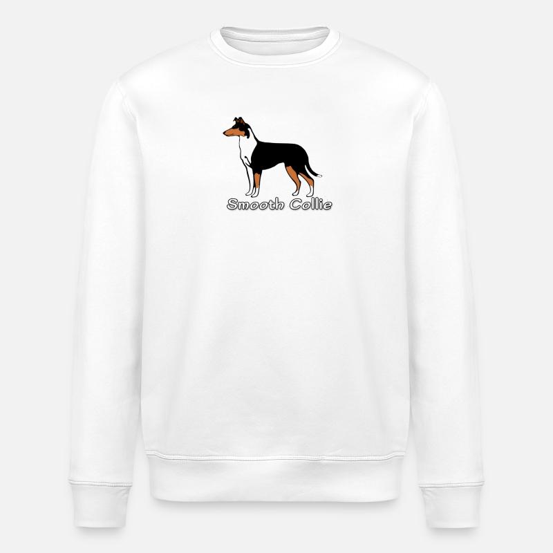 Smooth Collie tricolour - Sweat bio ROLLER Stanley/Stella Unisexe - blanc