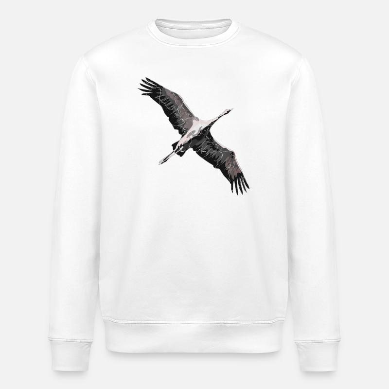 Grue volant vers le sud - Sweat bio ROLLER Stanley/Stella Unisexe - blanc