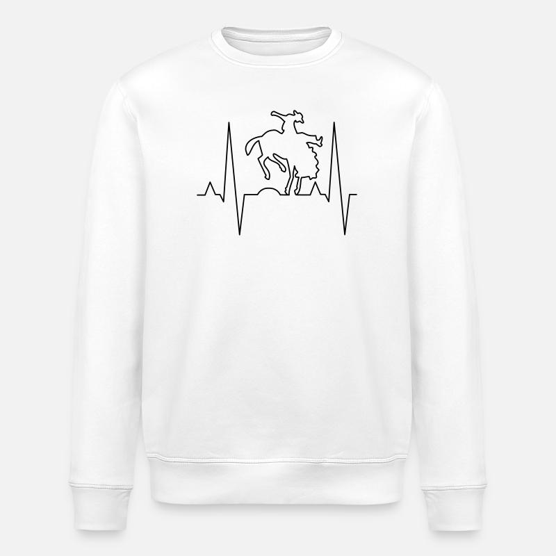 Rodeo Reiter Druckdesign - Stanley/Stella Unisex Bio-Sweatshirt ROLLER - Weiß