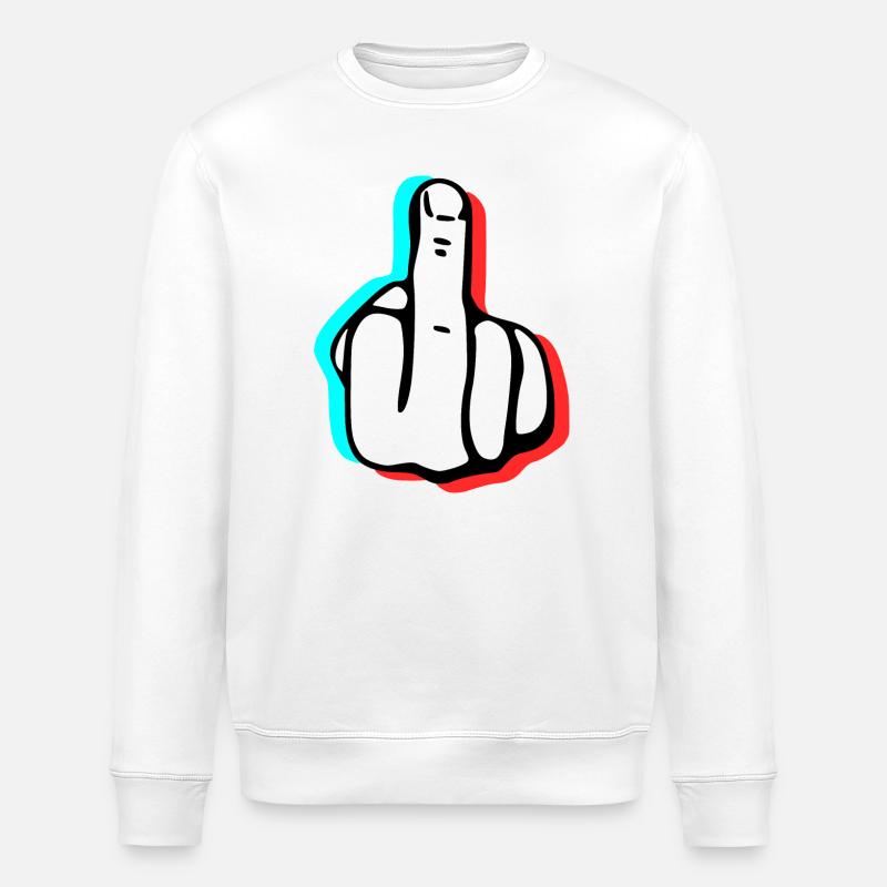 Baiser le doigt - Sweat bio ROLLER Stanley/Stella Unisexe - blanc