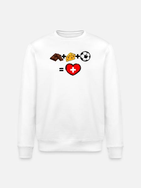 Switzerland National Football Team Soccer Fan Team - Stanley/Stella ROLLER Unisex Organic Sweatshirt - white