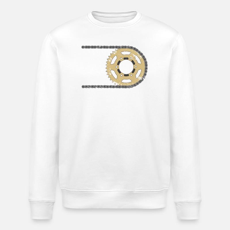 Sprocket chain composite cracks - Stanley/Stella ROLLER Unisex Organic Sweatshirt - white