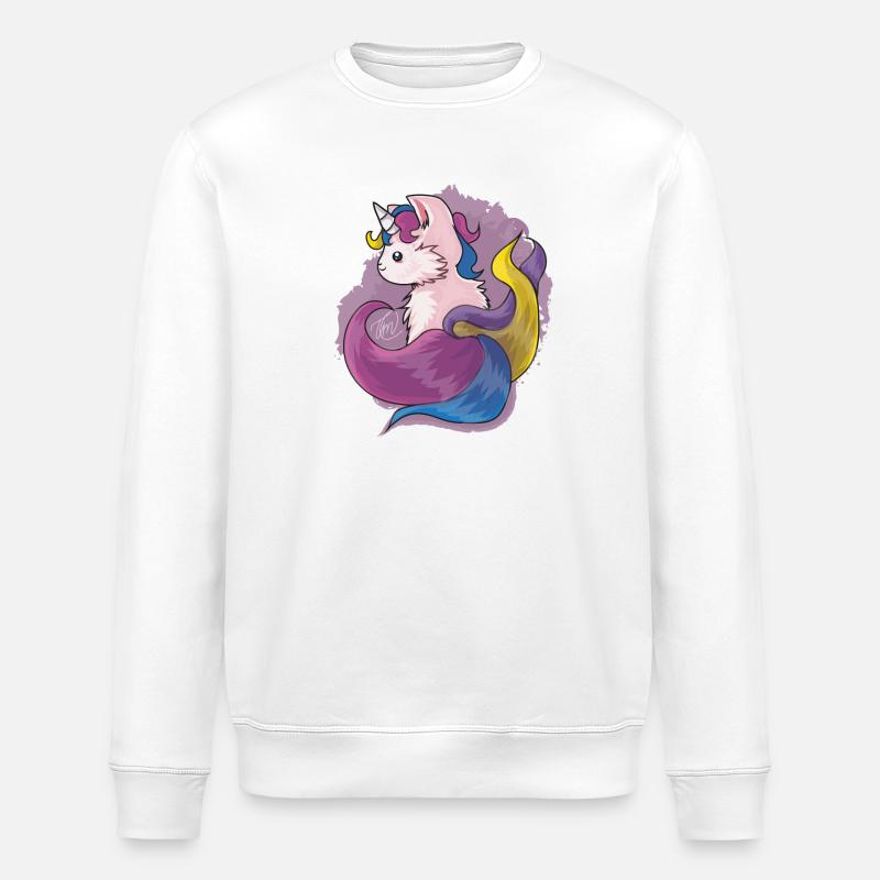 Kitty Katacorn - Stanley/Stella Unisex Bio-Sweatshirt ROLLER - Weiß