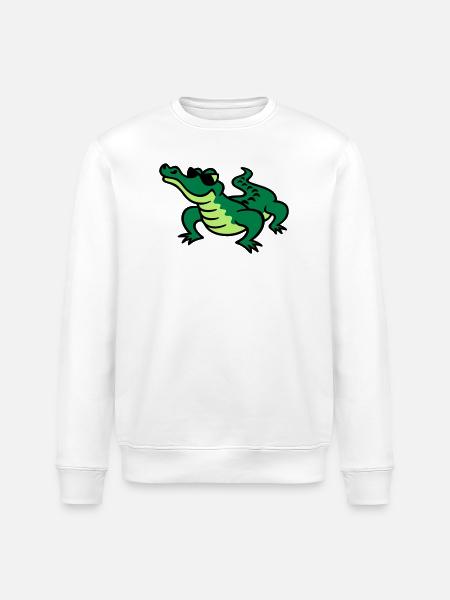 Cool Croc - Stanley/Stella ROLLER Unisex Organic Sweatshirt - white