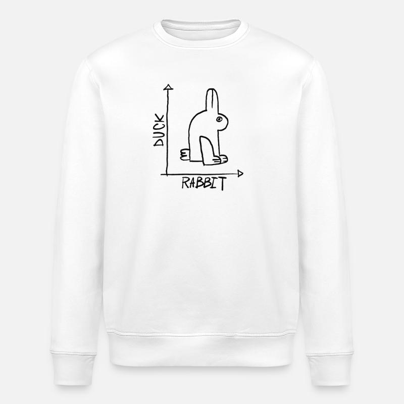 Ente oder Hase - Stanley/Stella Unisex Bio-Sweatshirt ROLLER - Weiß