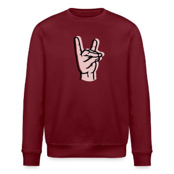 Hand - Fuchs - Versatz - Stanley/Stella Unisex Bio-Sweatshirt ROLLER - Burgunderrot - Vorne - Nik (191cm)