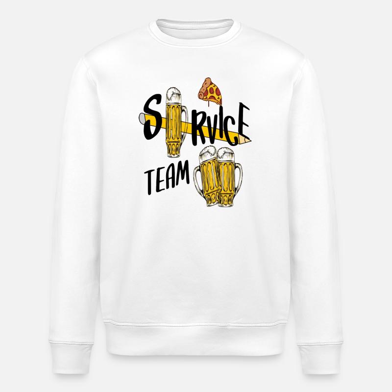 Service Team Bier - Stanley/Stella Unisex Bio-Sweatshirt ROLLER - Weiß