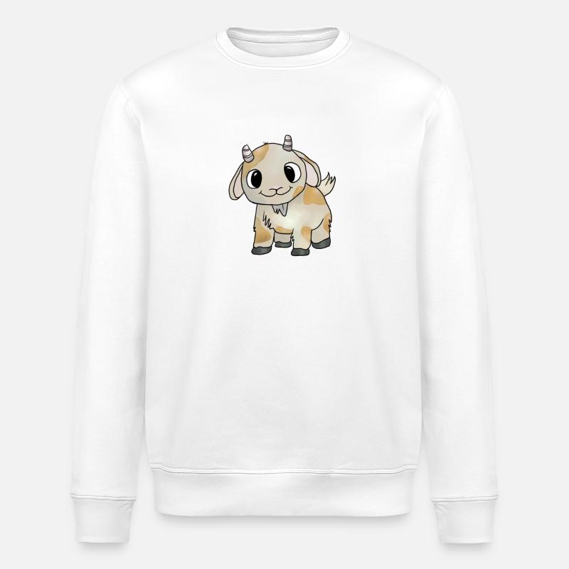 petite chèvre - Sweat bio ROLLER Stanley/Stella Unisexe - blanc