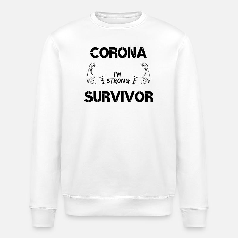 CORONA ÜBERLEBENDER - Stanley/Stella Unisex Bio-Sweatshirt ROLLER - Weiß