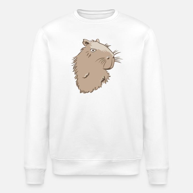 Tête de capybara - Sweat bio ROLLER Stanley/Stella Unisexe - blanc