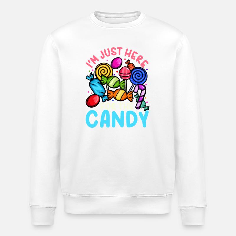 Halloween Candy - Stanley/Stella ROLLER Unisex Organic Sweatshirt - white