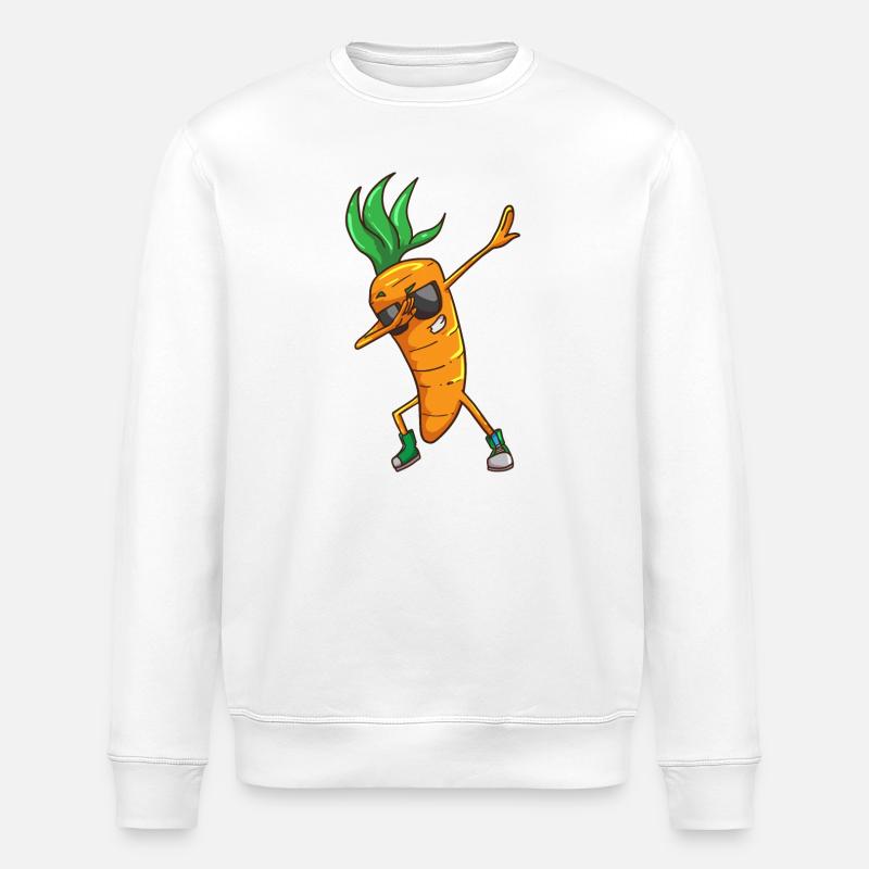 Drôle de carotte carotte - Sweat bio ROLLER Stanley/Stella Unisexe - blanc
