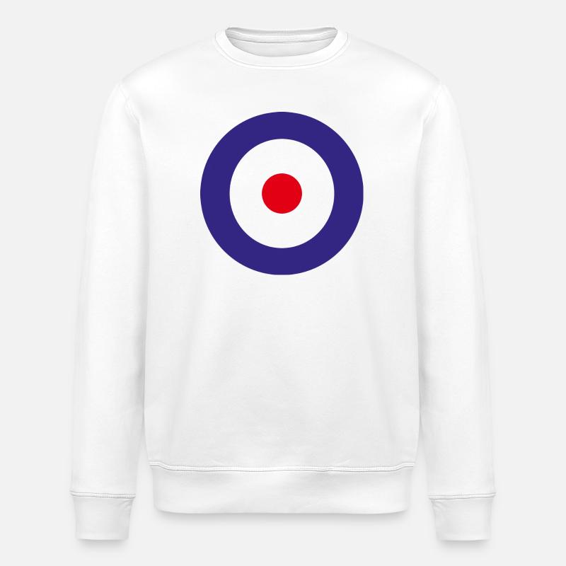 Bouclier d'aviation Angleterre - Sweat bio ROLLER Stanley/Stella Unisexe - blanc