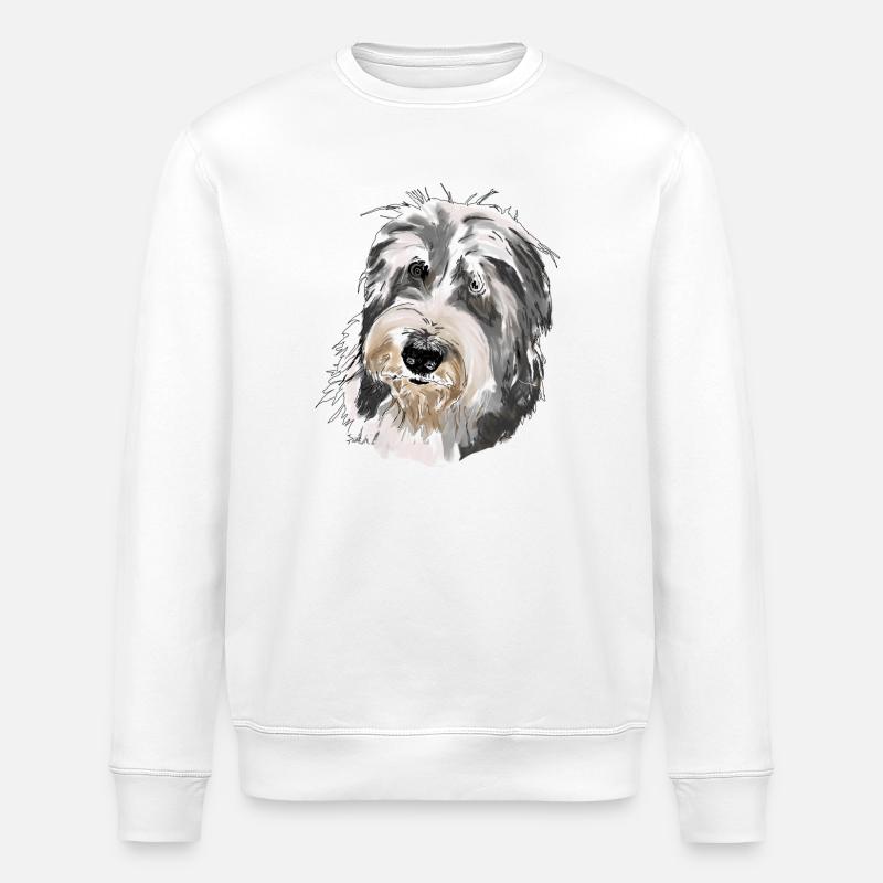 Bearded Collie - Stanley/Stella Unisex Bio-Sweatshirt ROLLER - Weiß