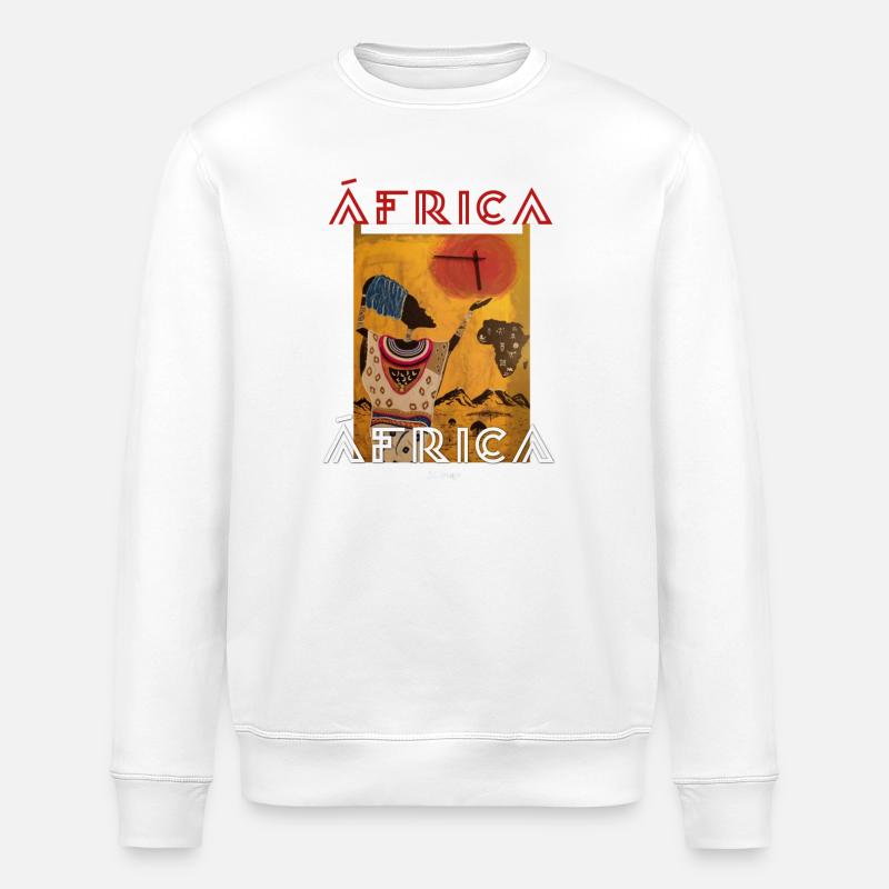 Afrique - Sweat bio ROLLER Stanley/Stella Unisexe - blanc