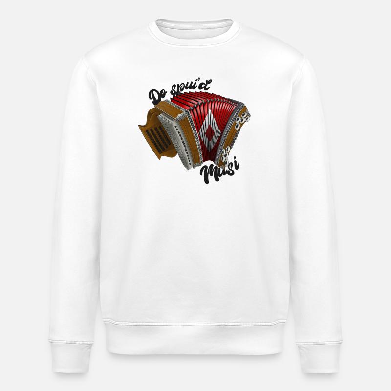 Do spui'd Musi // dunkel | ZiachON! - Stanley/Stella Unisex Bio-Sweatshirt ROLLER - Weiß