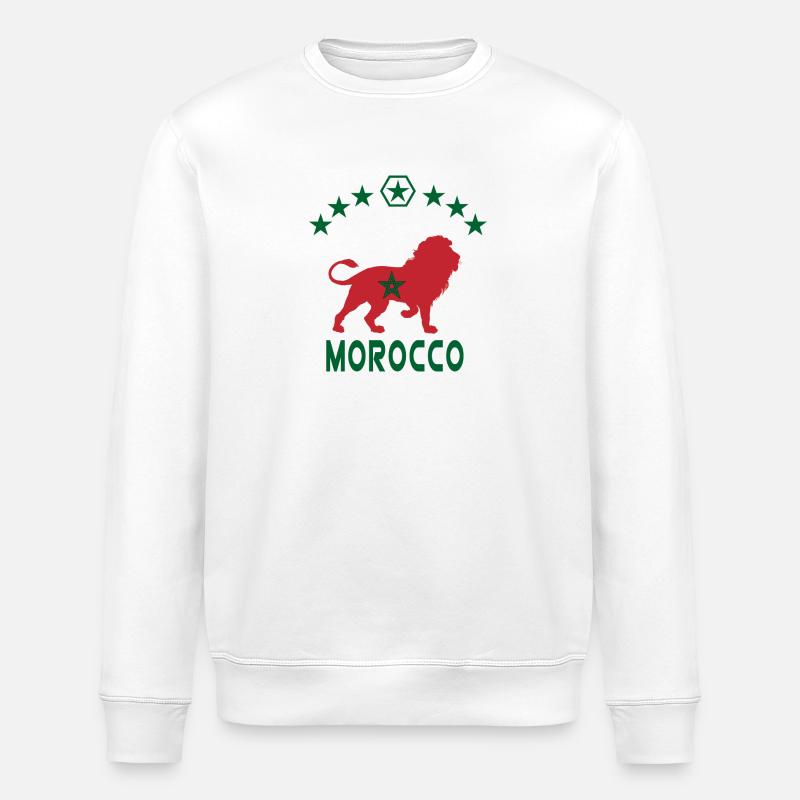 Conception du Lion du Maroc - Sweat bio ROLLER Stanley/Stella Unisexe - blanc