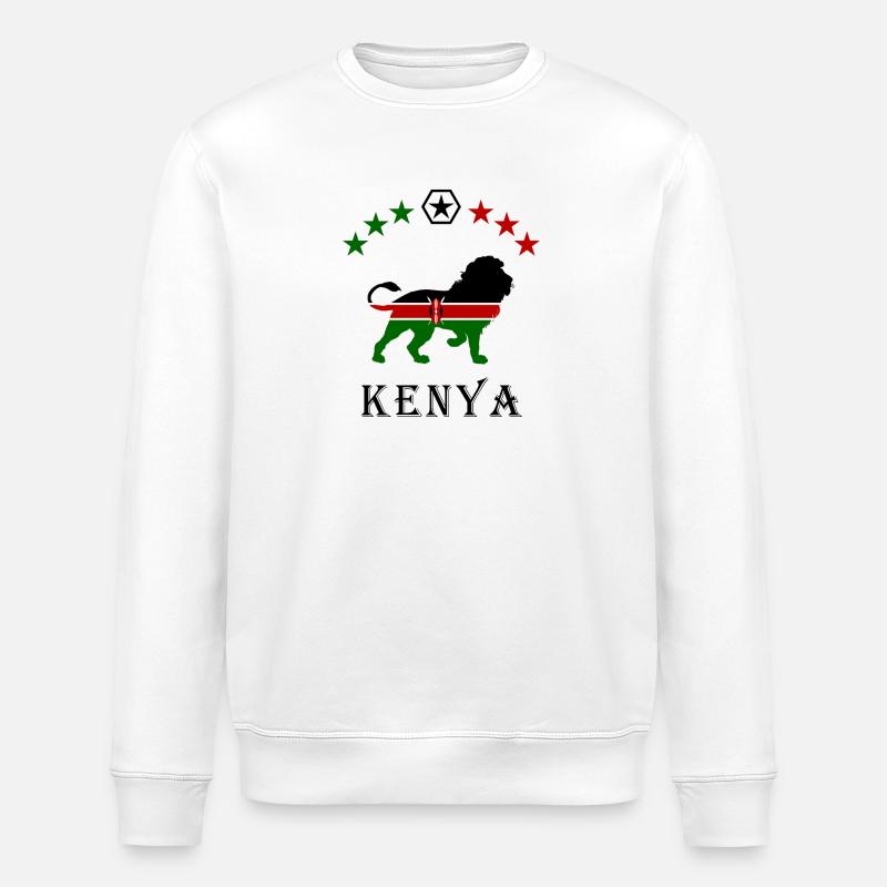 Conception de lion du Kenya - Sweat bio ROLLER Stanley/Stella Unisexe - blanc