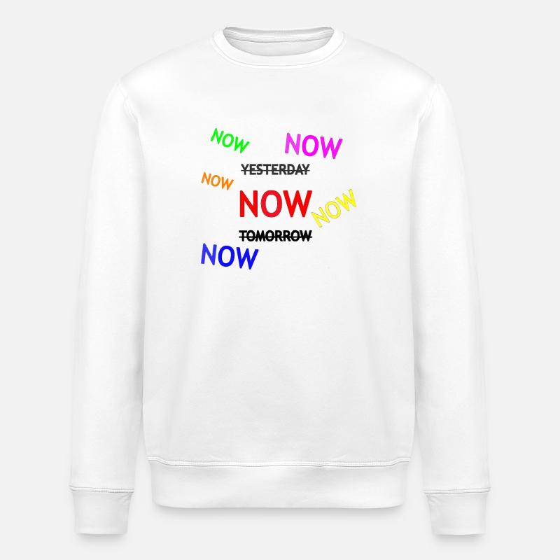 Dynamic Reminder Text Illustration - Stanley/Stella ROLLER Unisex Organic Sweatshirt - white