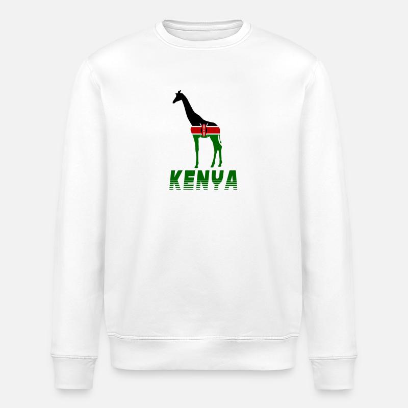Kenia Giraffe - Stanley/Stella Unisex Bio-Sweatshirt ROLLER - Weiß