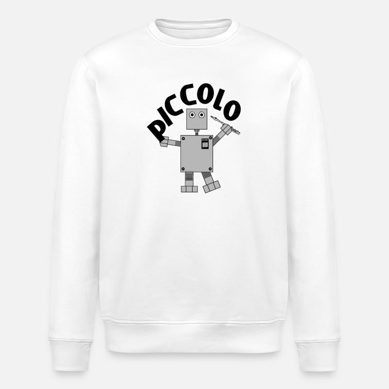 Piccolo Robotertext - Stanley/Stella Unisex Bio-Sweatshirt ROLLER - Weiß