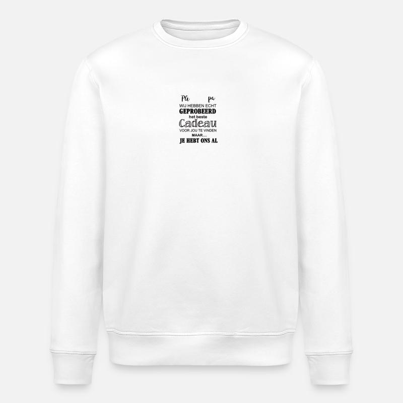 Personal Gift Text Print - Stanley/Stella ROLLER Unisex Organic Sweatshirt - white