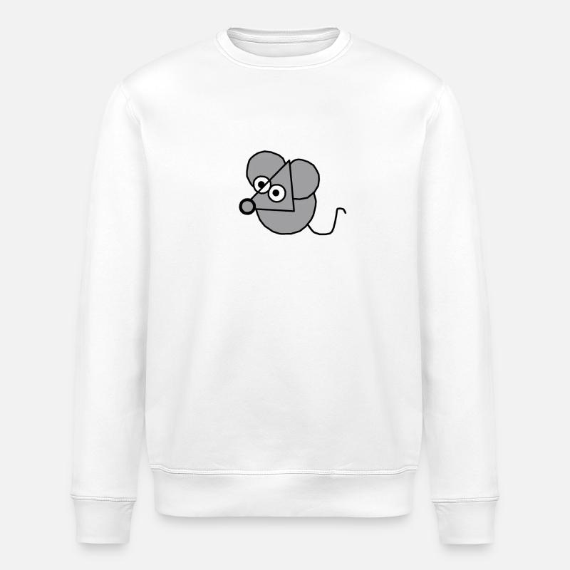 mouse - Stanley/Stella ROLLER Unisex Organic Sweatshirt - white