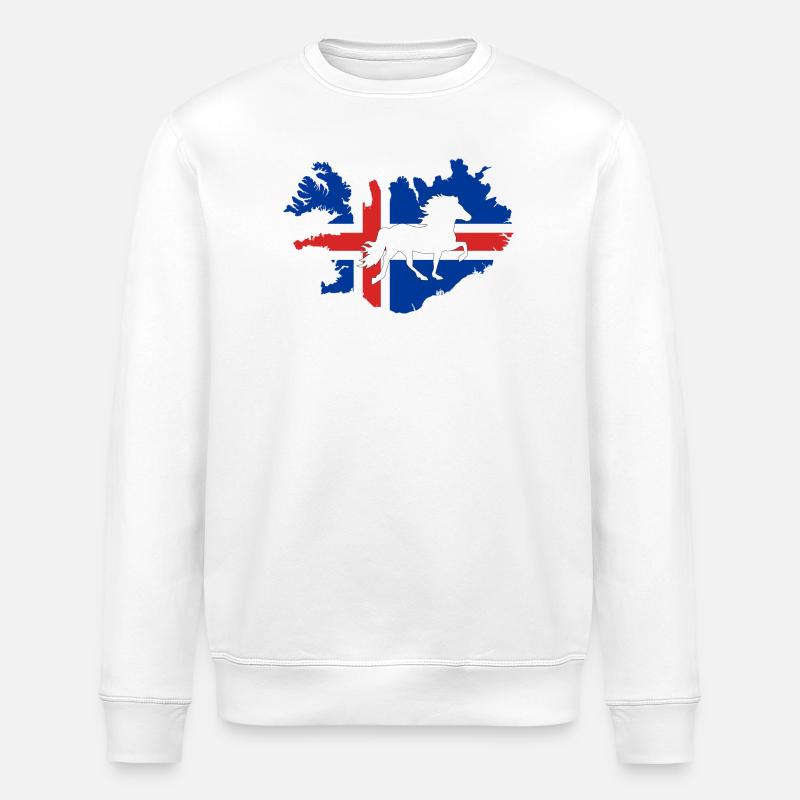 isländer icelandic horse - Stanley/Stella Unisex Bio-Sweatshirt ROLLER - Weiß